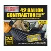 Contractor's Choice Trash Bags Contractor 24-Pack 42-Gallon Black Outdoor Plastic Construction Trash Bag -Swiffer Online Trade 00457484