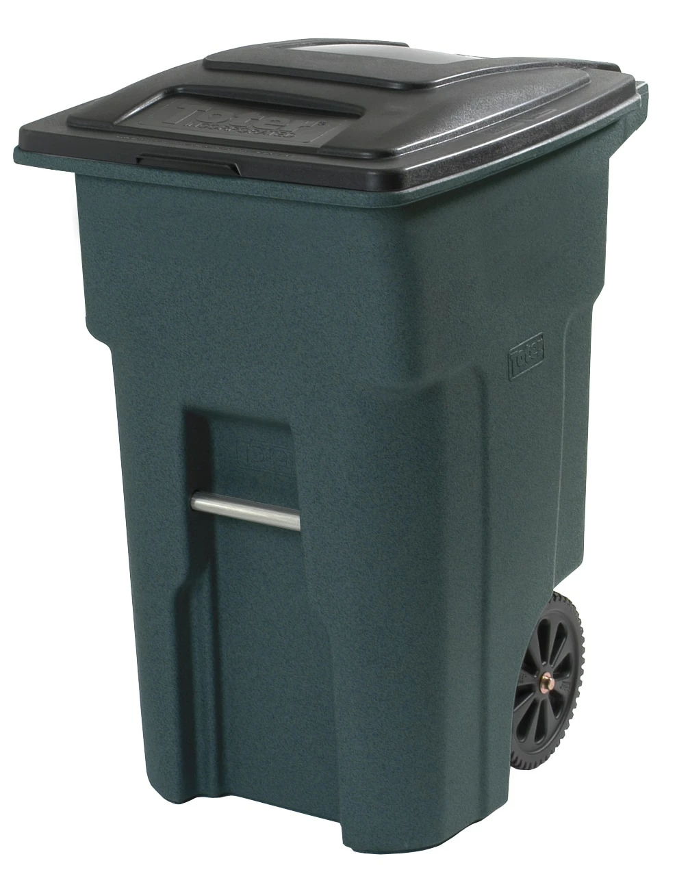Toter Trash Cans Trash Can 32-Gallon Greenstone Plastic Wheeled Trash Can with Lid 3 Toter Trash Cans Trash Can 32-Gallon Greenstone Plastic Wheeled Trash Can with Lid
