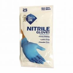 The Safety Zone 25-Count One Size Fits All Nitrile Cleaning Gloves