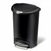 simplehuman Trash Cans 50-Liter Black Plastic Trash Can with Lid -Swiffer Online Trade 02919346 scaled