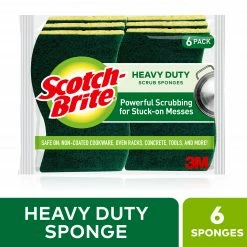 Scotch-Brite Sponges & Scouring Pads Heavy Duty 6-Pack Cellulose Sponge with Scouring Pad
