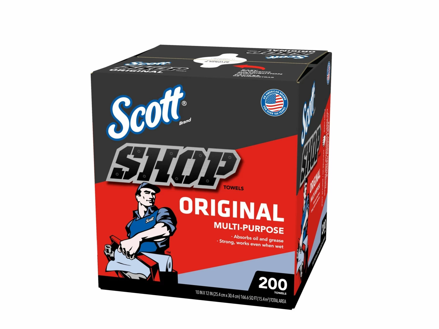 SCOTT Cleaning Cloths 200-Pack Paper Shop Towel 3 SCOTT Cleaning Cloths 200-Pack Paper Shop Towel