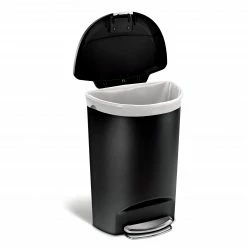 simplehuman Trash Cans 50-Liter Black Plastic Trash Can with Lid -Swiffer Online Trade 04860805 scaled