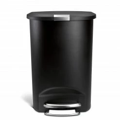 simplehuman Trash Cans 50-Liter Black Plastic Trash Can with Lid -Swiffer Online Trade 04860806 scaled