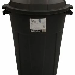 Creative Plastic Concepts Trash Cans Blue Hawk 32-Gallon Black Plastic Trash Can with Lid -Swiffer Online Trade 05236779
