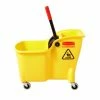 Rubbermaid Commercial Products Mop Wringer Buckets Tandem 31-Quart Commercial Mop Wringer Bucket with Wheels -Swiffer Online Trade 05372508
