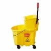 Rubbermaid Commercial Products Mop Wringer Buckets WaveBrake 35-Quart Commercial Mop Wringer Bucket with Wheels -Swiffer Online Trade 05372514