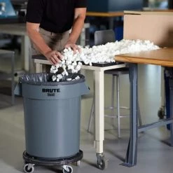 Rubbermaid Commercial Products Trash Can Dollies & Caddies 250-lb Black Plastic Trash Can Dolly -Swiffer Online Trade 05495210