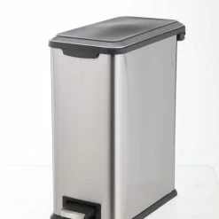Style Selections Trash Cans 8-Liter Stainless Steel Steel Commercial Trash Can with Lid