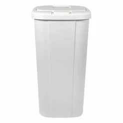 Hefty Trash Cans 13-Gallon White Plastic Trash Can with Lid -Swiffer Online Trade 07657006 scaled