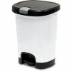 Hefty Trash Cans 7-Gallon White Plastic Touchless Trash Can with Lid 2 Hefty Trash Cans 7-Gallon White Plastic Touchless Trash Can with Lid -Swiffer Online Trade 07657011