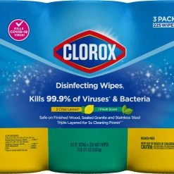Clorox All-Purpose Cleaners 3-Pack 225-Count Crisp Lemon and Fresh Scent Disinfectant Wipes All-Purpose Cleaner