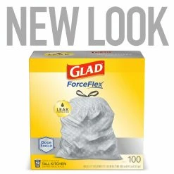 Glad Trash Bags ForceFlex 100-Pack 13-Gallon Gray Plastic Kitchen Trash Bag -Swiffer Online Trade 07983231