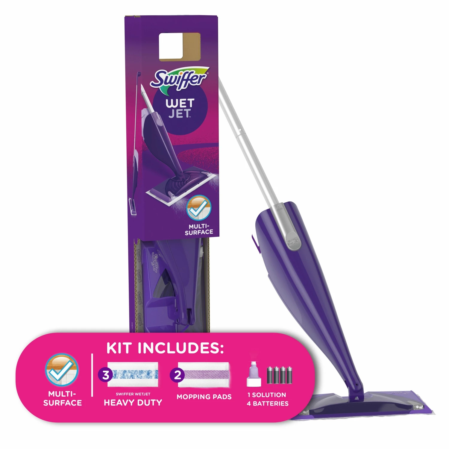 Swiffer Spray Mops WetJet Starter Kit Double Nozzle 16.9-fl oz Spray Mop 3 Swiffer Spray Mops WetJet Starter Kit Double Nozzle 16.9-fl oz Spray Mop