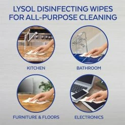 LYSOL All-Purpose Cleaners 80-Count Lemon Disinfectant Wipes All-Purpose Cleaner 8 LYSOL All-Purpose Cleaners 80-Count Lemon Disinfectant Wipes All-Purpose Cleaner -Swiffer Online Trade 08809665