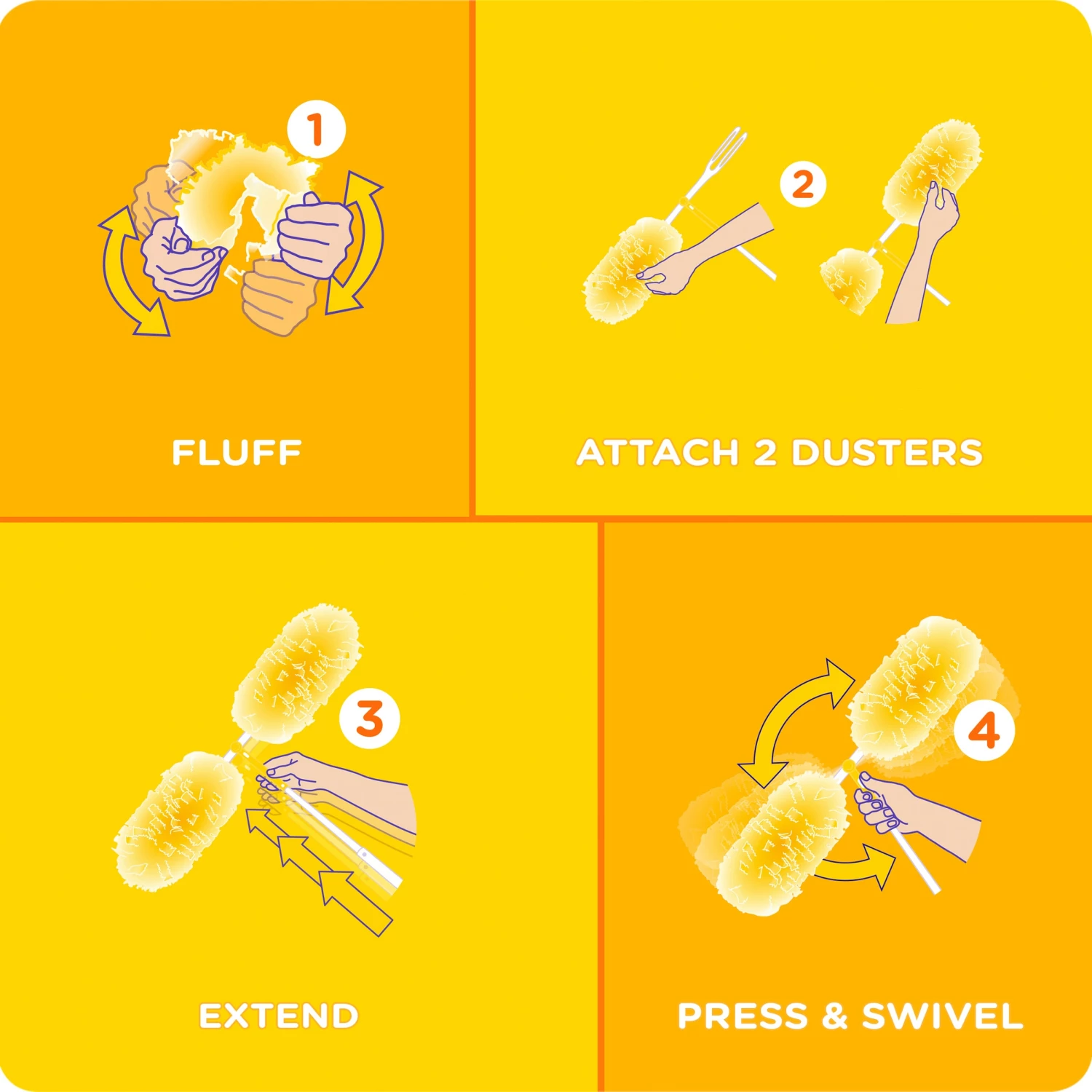 Swiffer Dusters Microfiber Extendable Dusting Wand 8 Swiffer Dusters Microfiber Extendable Dusting Wand - Image 6