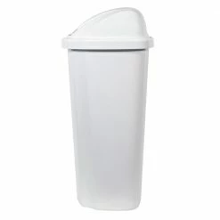 Hefty Trash Cans 13.5-Gallon White Plastic Trash Can with Lid 10 Hefty Trash Cans 13.5-Gallon White Plastic Trash Can with Lid -Swiffer Online Trade 09464496