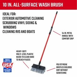 CRAFTSMAN Deck Brushes 10-in Poly Fiber Soft Deck Brush -Swiffer Online Trade 09841195