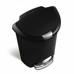 simplehuman Trash Cans 50-Liter Black Plastic Trash Can with Lid -Swiffer Online Trade 09891044 scaled