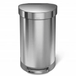 simplehuman Trash Cans 45-Liter Brushed Stainless Steel Steel Trash Can with Lid -Swiffer Online Trade 09891184 scaled