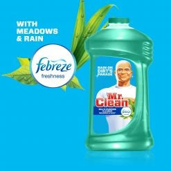 Mr. Clean All-Purpose Cleaners Multi-surface with Febreze 128-fl oz Meadows and Rain Disinfectant Liquid All-Purpose Cleaner -Swiffer Online Trade 09968992