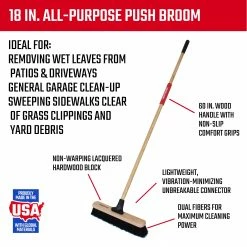 CRAFTSMAN Brooms 18-in Poly Fiber All-Purpose Push Broom 16 CRAFTSMAN Brooms 18-in Poly Fiber All-Purpose Push Broom -Swiffer Online Trade 10004925