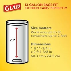 Glad Trash Bags Odor Shield 50-Pack 13-Gallon Gain Original White Polypropylene Kitchen Trash Bag -Swiffer Online Trade 10258051