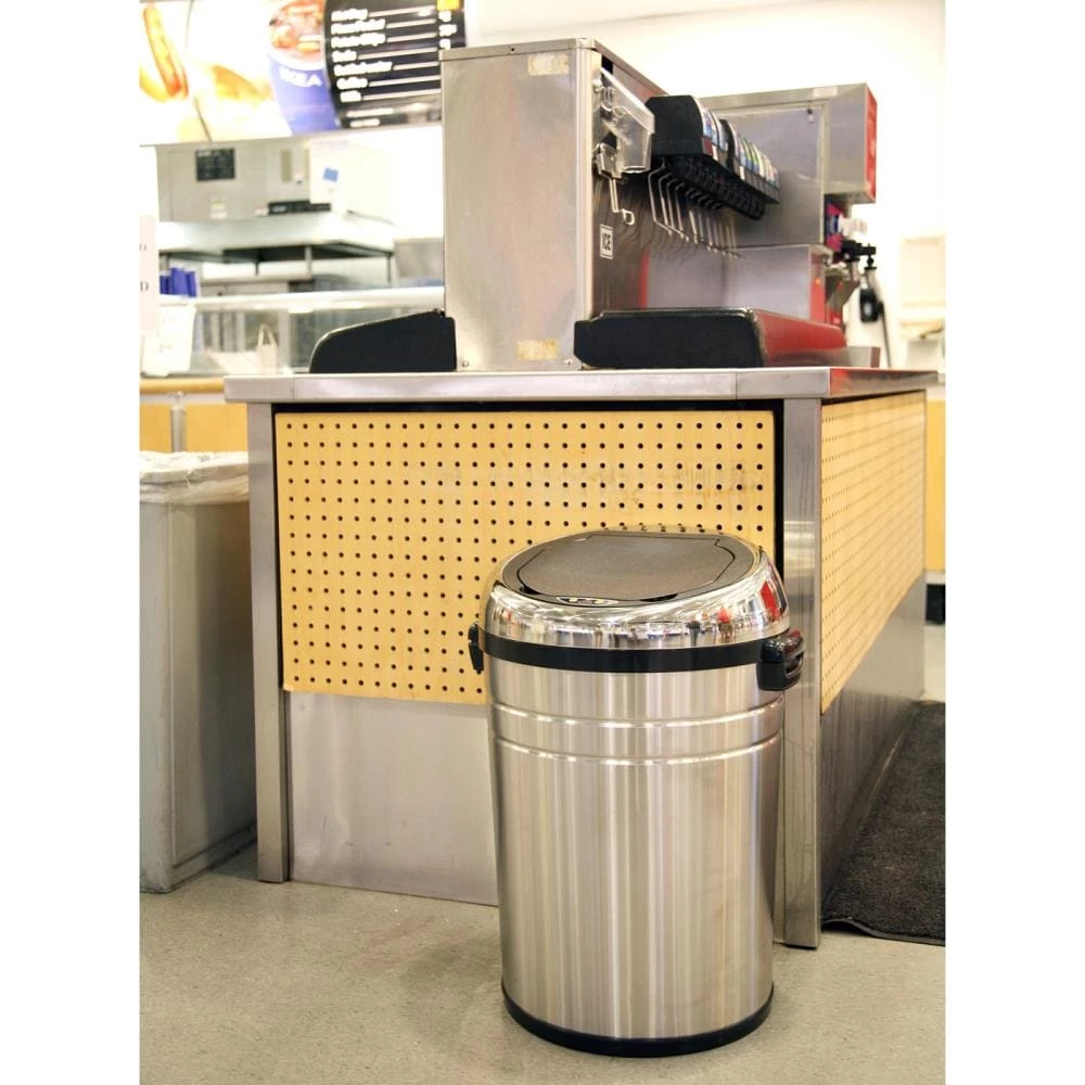 iTouchless Trash Cans 18-Gallon Stainless Steel Metal Touchless Trash Can with Lid 3 iTouchless Trash Cans 18-Gallon Stainless Steel Metal Touchless Trash Can with Lid