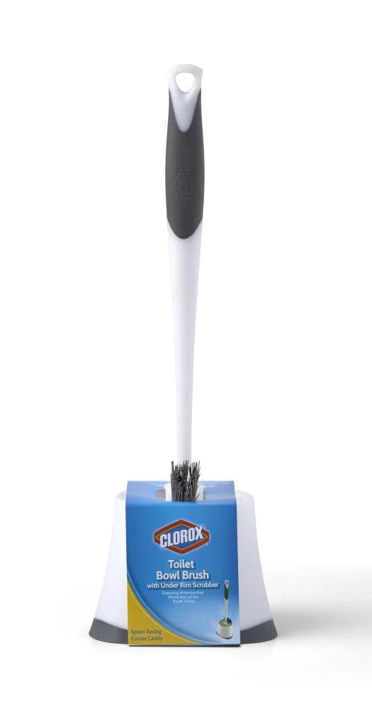 Clorox Toilet Brushes Poly Fiber Toilet Brush with Brush Holder 3 Clorox Toilet Brushes Poly Fiber Toilet Brush with Brush Holder