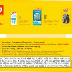 Glad Trash Bags 100-Pack 13-Gallon Fresh Clean Gray Plastic Kitchen Trash Bag -Swiffer Online Trade 10484004 scaled