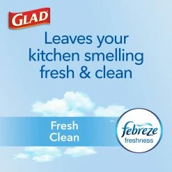 Glad Trash Bags 100-Pack 13-Gallon Fresh Clean Gray Plastic Kitchen Trash Bag -Swiffer Online Trade 10484006