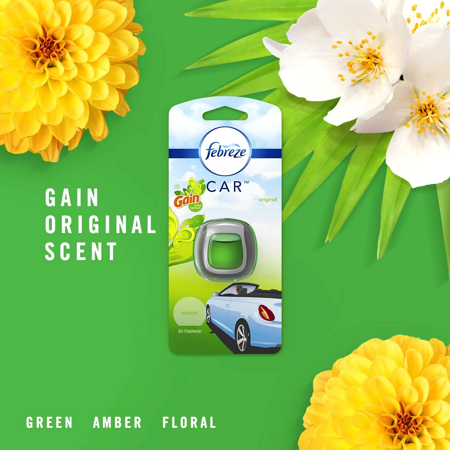 Febreze Air Fresheners Odor Eliminator 3-Pack Gain Original Car Air Freshener 8 Febreze Air Fresheners Odor Eliminator 3-Pack Gain Original Car Air Freshener - Image 6