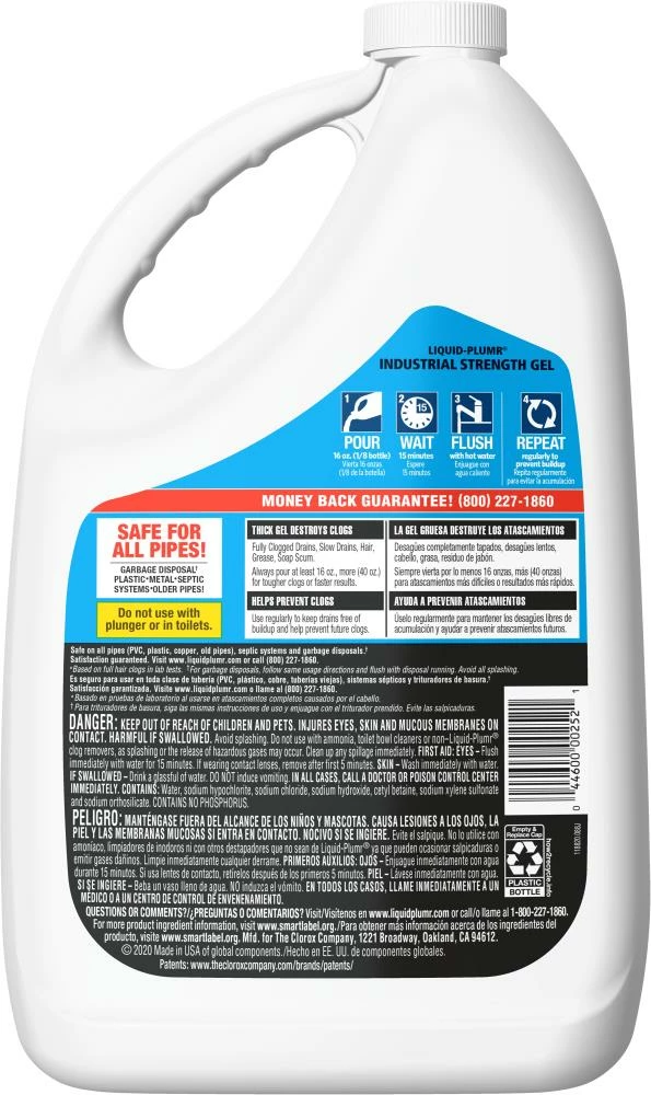 Liquid-Plumr Drain Cleaners Industrial Strength 128-fl oz Drain Cleaner 4 Liquid-Plumr Drain Cleaners Industrial Strength 128-fl oz Drain Cleaner - Image 2
