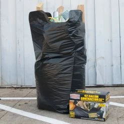 Contractor's Choice Trash Bags Contractor 50-Pack 42-Gallon Black Outdoor Plastic Construction Trash Bag 7 Contractor's Choice Trash Bags Contractor 50-Pack 42-Gallon Black Outdoor Plastic Construction Trash Bag -Swiffer Online Trade 10882822