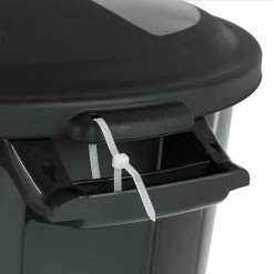 Blue Hawk Trash Cans 20-Gallon Black Plastic Trash Can with Lid 12 Blue Hawk Trash Cans 20-Gallon Black Plastic Trash Can with Lid -Swiffer Online Trade 10963578