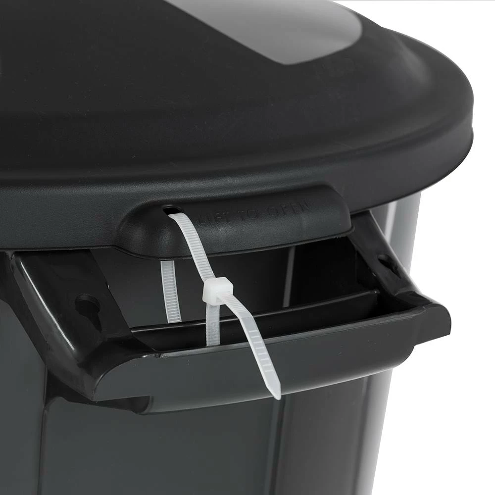 Blue Hawk Trash Cans 20-Gallon Black Plastic Trash Can with Lid 6 Blue Hawk Trash Cans 20-Gallon Black Plastic Trash Can with Lid - Image 4