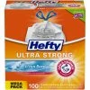 Hefty Trash Bags Hefty Ultra Strong 100-Pack 13-Gallon Clean Burst White Plastic Kitchen Trash Bag