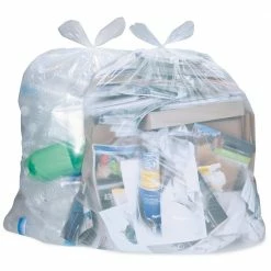Contractor's Choice Trash Bags 45-Gallon Clear Outdoor Plastic Recycling Trash Bag -Swiffer Online Trade 12158236