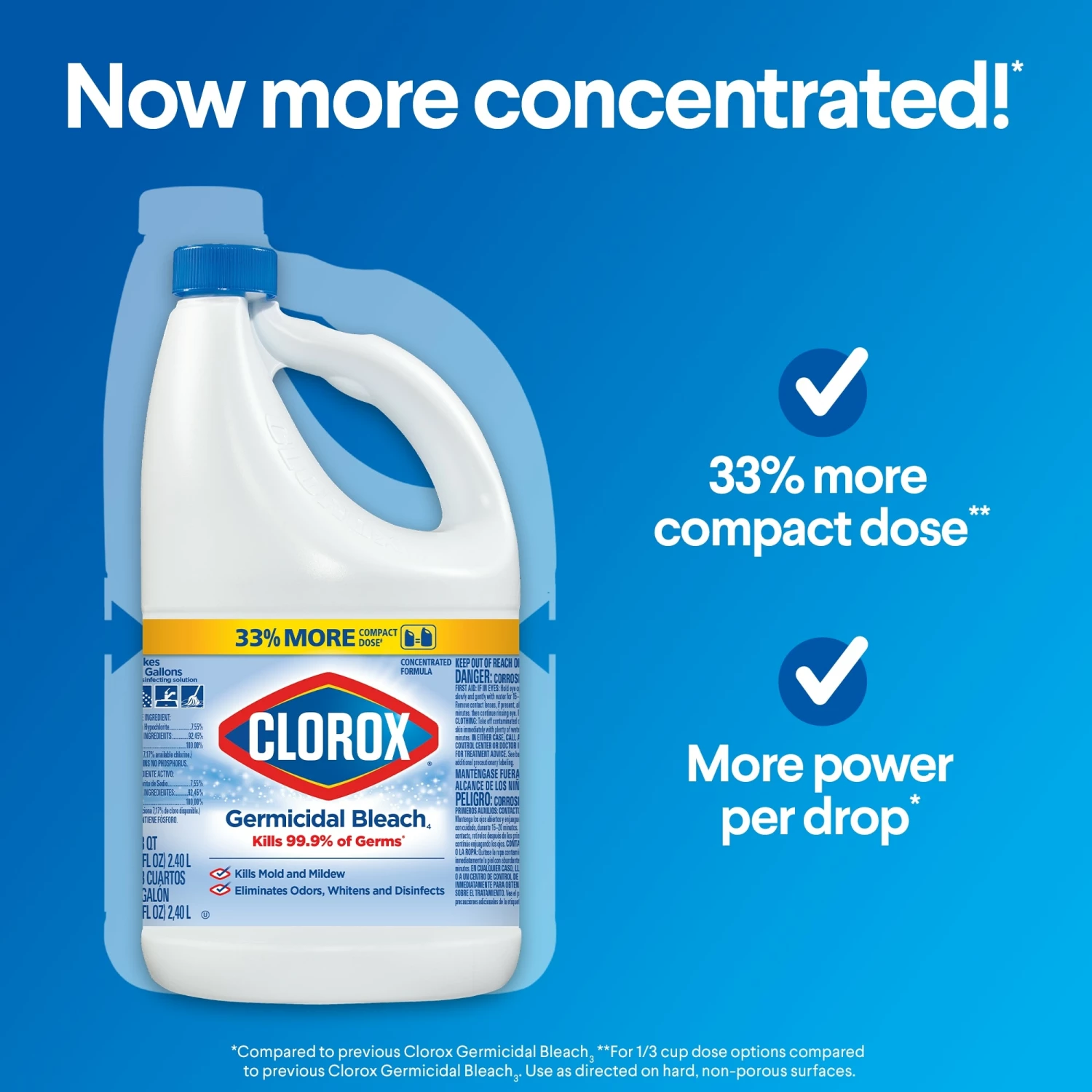 Clorox Germicidal Bleach, Regular- 81-oz Bottle 5 Clorox Germicidal Bleach, Regular- 81-oz Bottle - Image 3