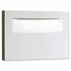 Bobrick Toilet Seat Covers & Dispensers Sta-inless Steel Toilet Seat Cover Dispenser, 15-3/4 x 2 x 11, Sat-in F-inish