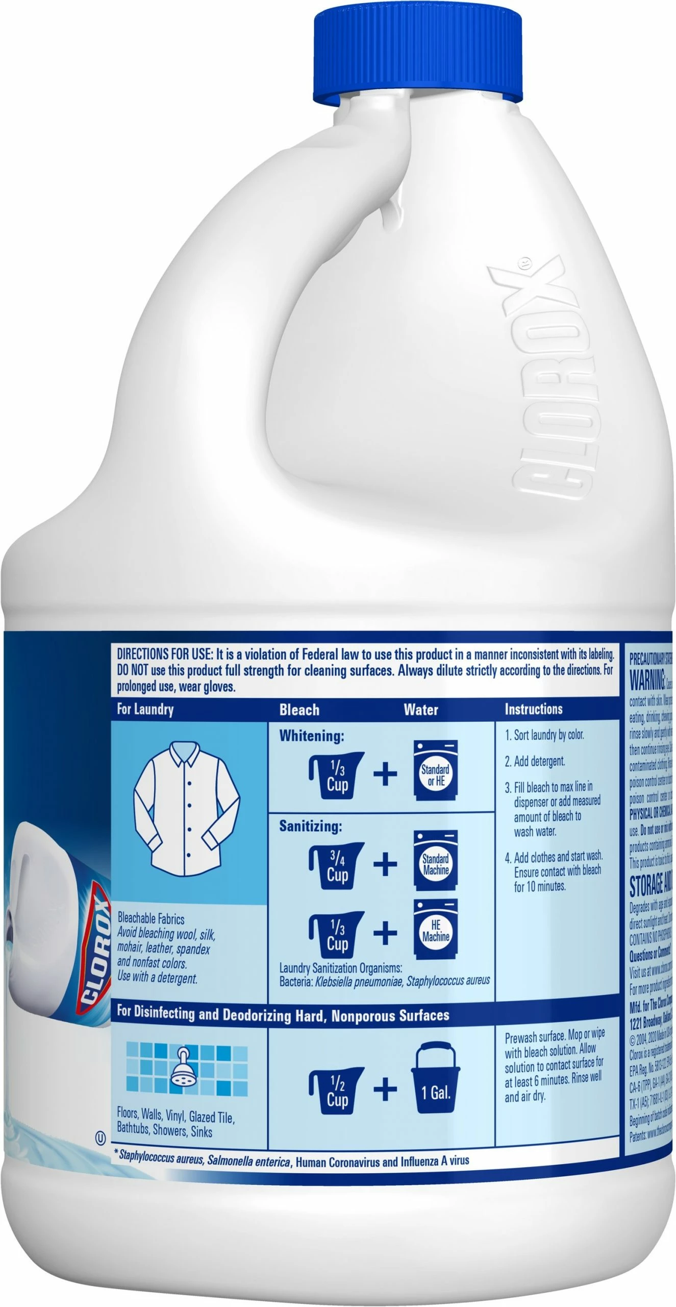 Clorox Splash-Less Liquid Bleach, Regular 77-oz Bottle 4 Clorox Splash-Less Liquid Bleach, Regular 77-oz Bottle - Image 3