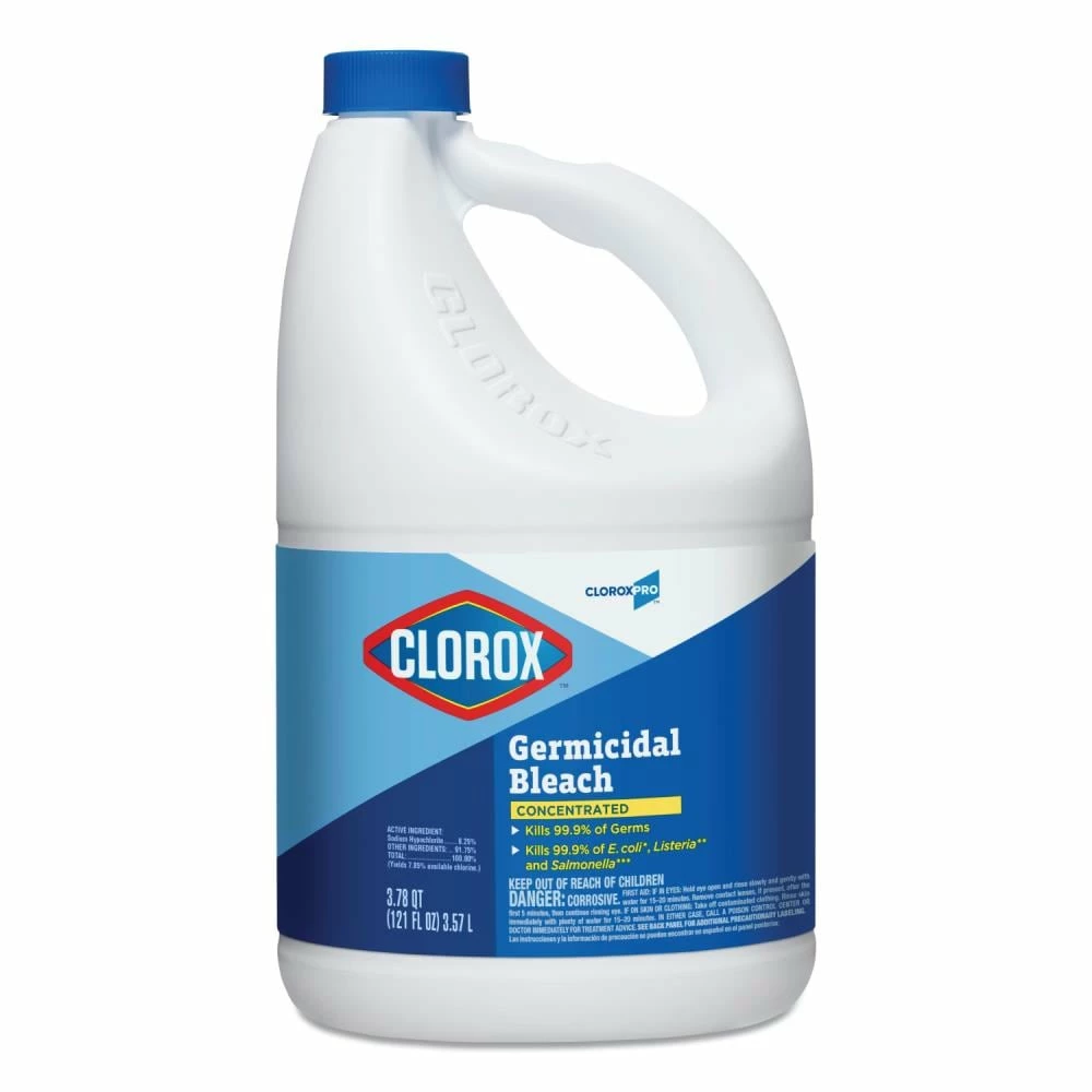 Clorox Concentrated Germicidal Bleach, Regular, 121oz Bottle, 3/Carton 4 Clorox Concentrated Germicidal Bleach, Regular, 121oz Bottle, 3/Carton - Image 2