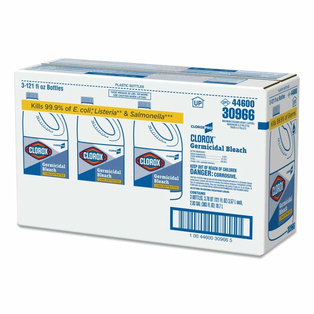 Clorox Concentrated Germicidal Bleach, Regular, 121oz Bottle, 3/Carton 7 Clorox Concentrated Germicidal Bleach, Regular, 121oz Bottle, 3/Carton - Image 5