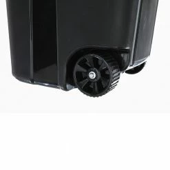 Blue Hawk Trash Cans 32-Gallon Black Plastic Wheeled Trash Can with Lid 14 Blue Hawk Trash Cans 32-Gallon Black Plastic Wheeled Trash Can with Lid -Swiffer Online Trade 14934819
