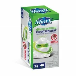 Mint-X Trash Bags 40-Pack 13-Gallon Mint White Plastic Kitchen Trash Bag