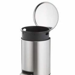 Style Selections Trash Cans 5-Liter Stainless Steel Steel Commercial Trash Can with Lid -Swiffer Online Trade 15589122