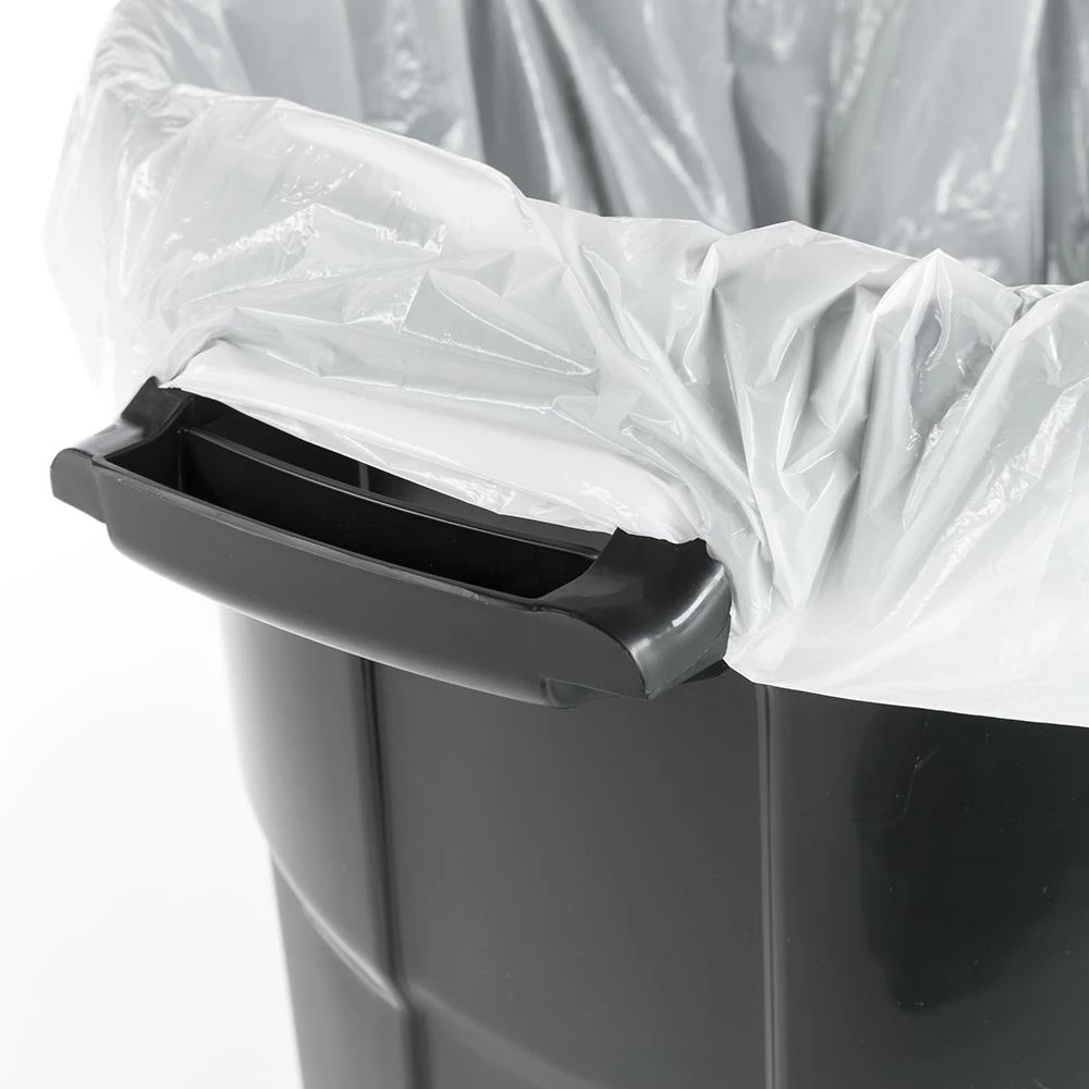 Blue Hawk Trash Cans 20-Gallon Black Plastic Trash Can with Lid 8 Blue Hawk Trash Cans 20-Gallon Black Plastic Trash Can with Lid - Image 6