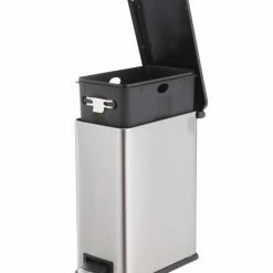 Style Selections Trash Cans 8-Liter Stainless Steel Steel Commercial Trash Can with Lid -Swiffer Online Trade 17783455