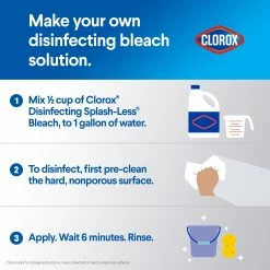 Clorox Splash-Less Liquid Bleach, Regular 77-oz Bottle 22 Clorox Splash-Less Liquid Bleach, Regular 77-oz Bottle -Swiffer Online Trade 17873165