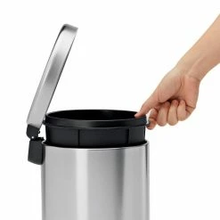 simplehuman Trash Cans 1.2-Gallon Brushed Stainless Steel Touchless Trash Can with Lid -Swiffer Online Trade 17906394